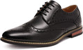 Men  Classic Modern Formal Oxford Wingtip Lace Up Dress Shoes